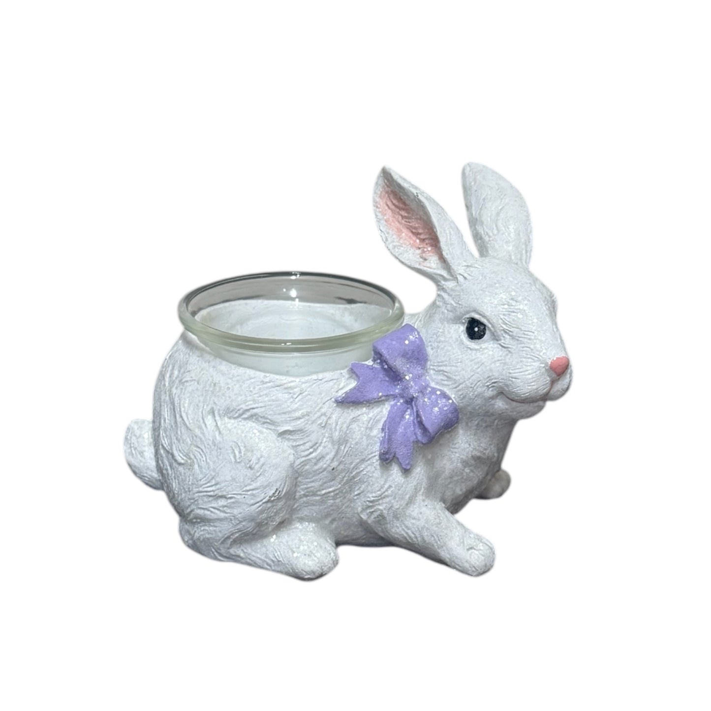 Theelicht houder konijn paars 10cm