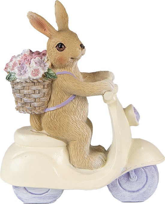 decoratie Konijn scooter - Clayre & Eef