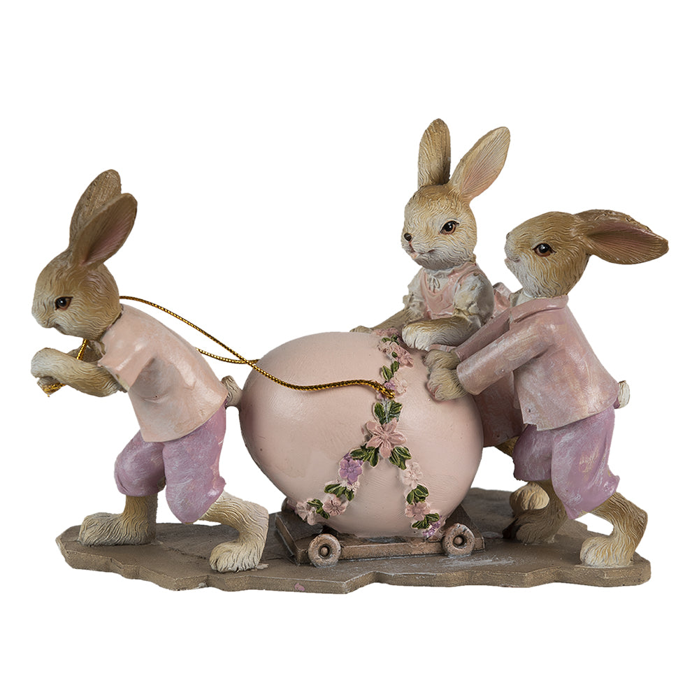 clayre eef, pasen,konijnen,paasdecoratie,beeld,roze