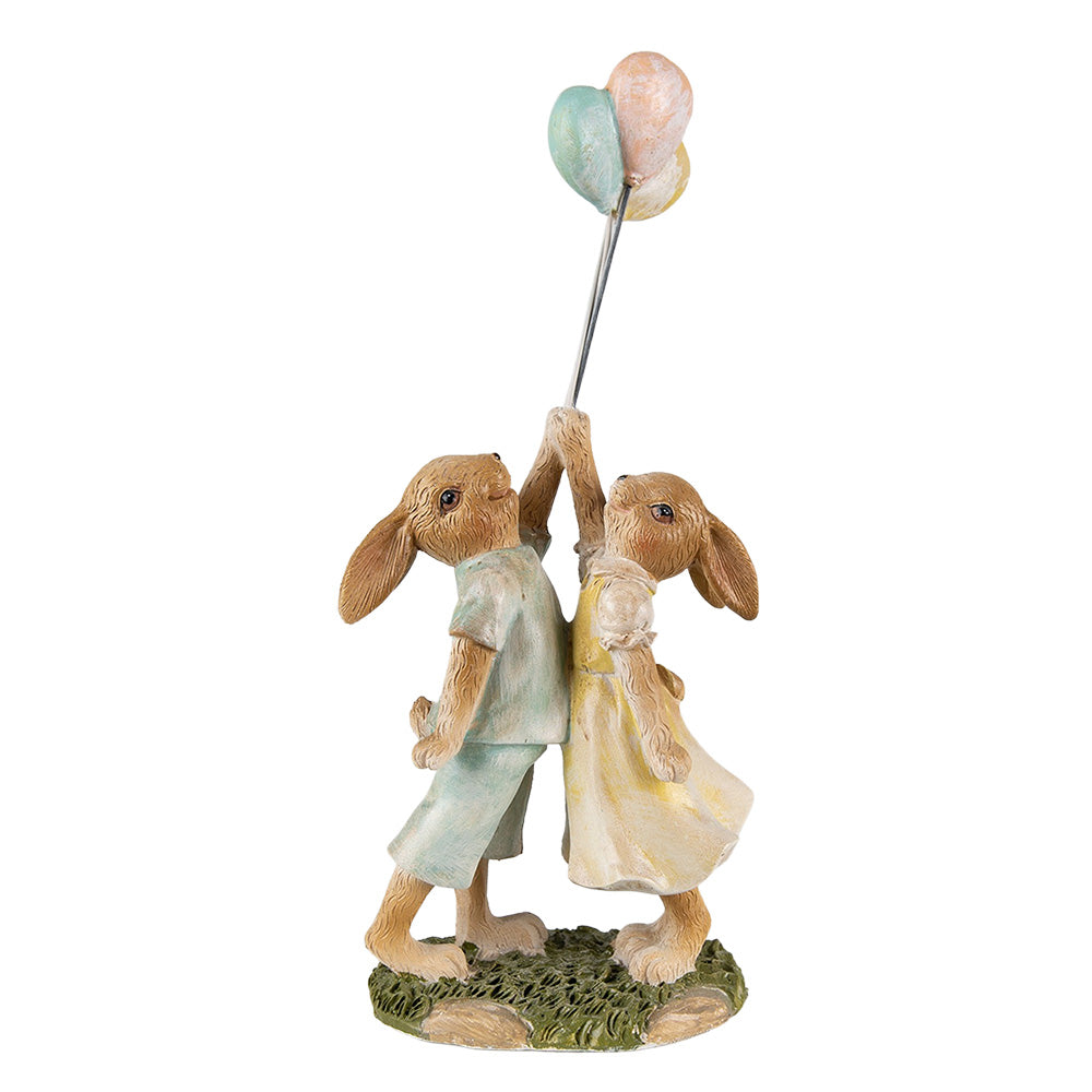Beeld Konijnen Ballonnen 22cm - Clayre & Eef