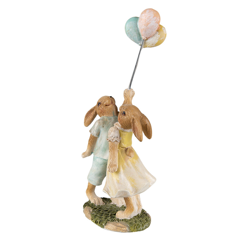 Beeld Konijnen Ballonnen 22cm - Clayre & Eef