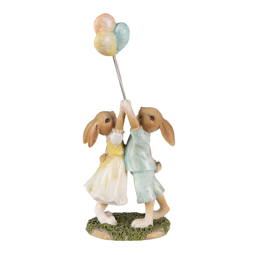 Beeld Konijnen Ballonnen 22cm - Clayre & Eef