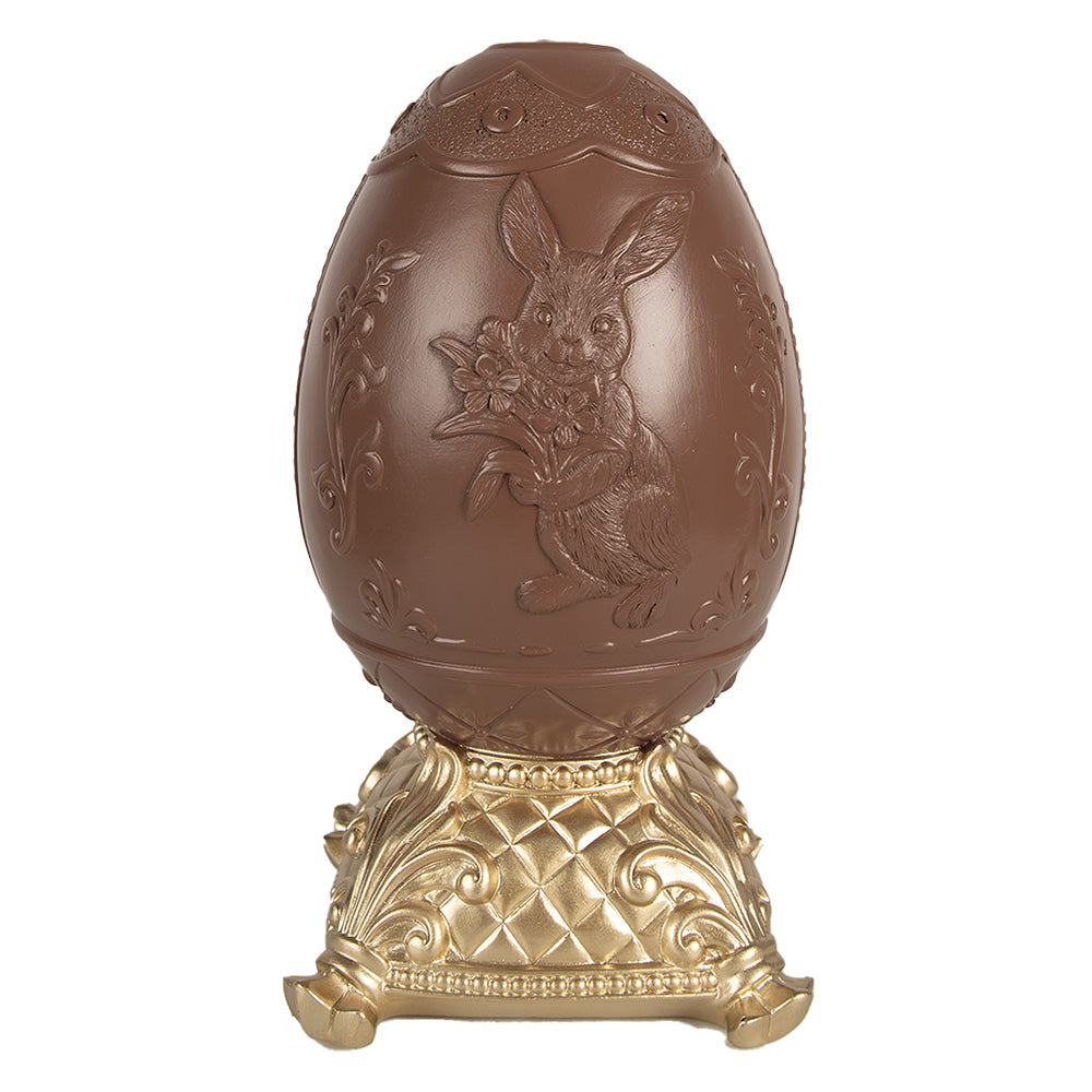 Decoratie Beeld Ei 25 cm Bruin - Clayre & Eef