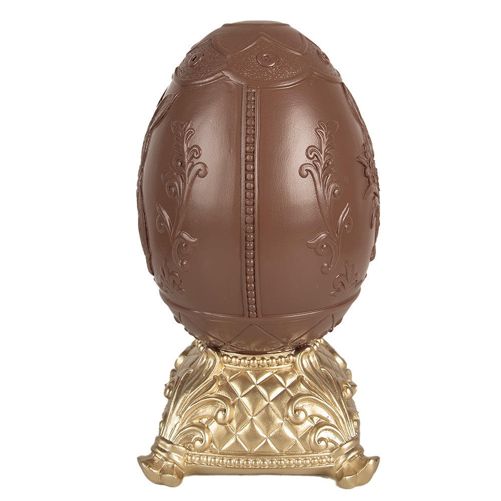 Decoratie Beeld Ei 25 cm Bruin - Clayre & Eef