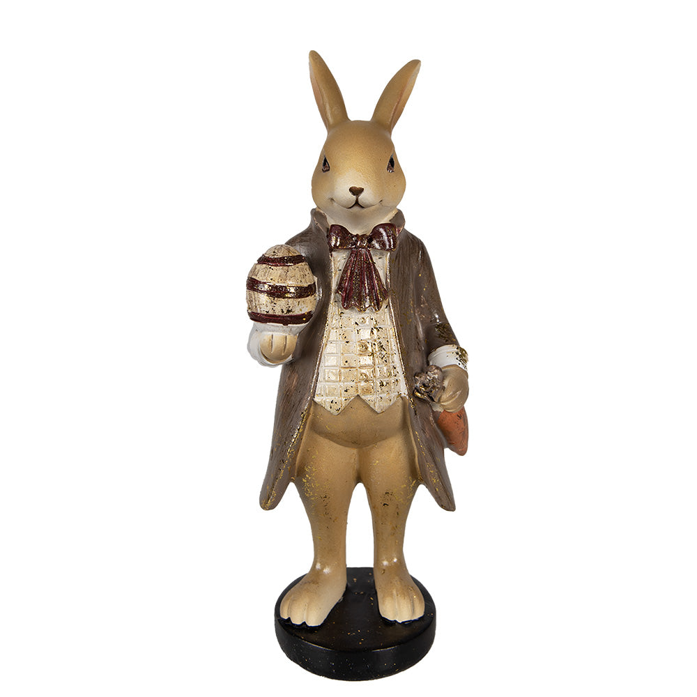 Decoratie Konijn Bruin Goud 20cm - Clayre & Eef
