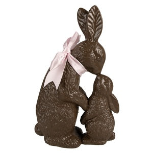 Beeld Choco Konijnen Moeder Kind 31cm - Clayre & Eef
