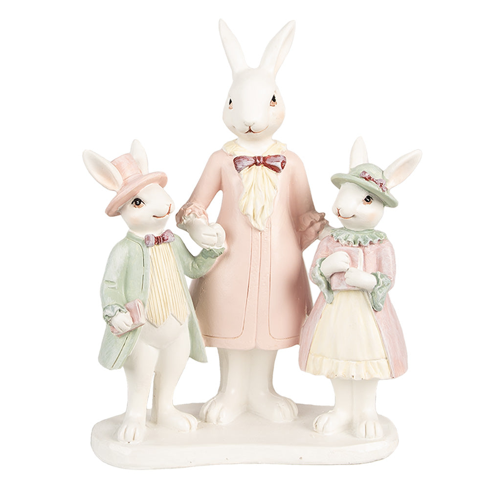 Pastel Gezin Konijnen 21cm - Clayre & Eef