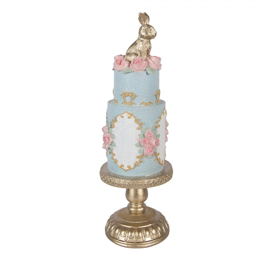 Decoratie taart konijn blauw 37cm - Clayre & Eef