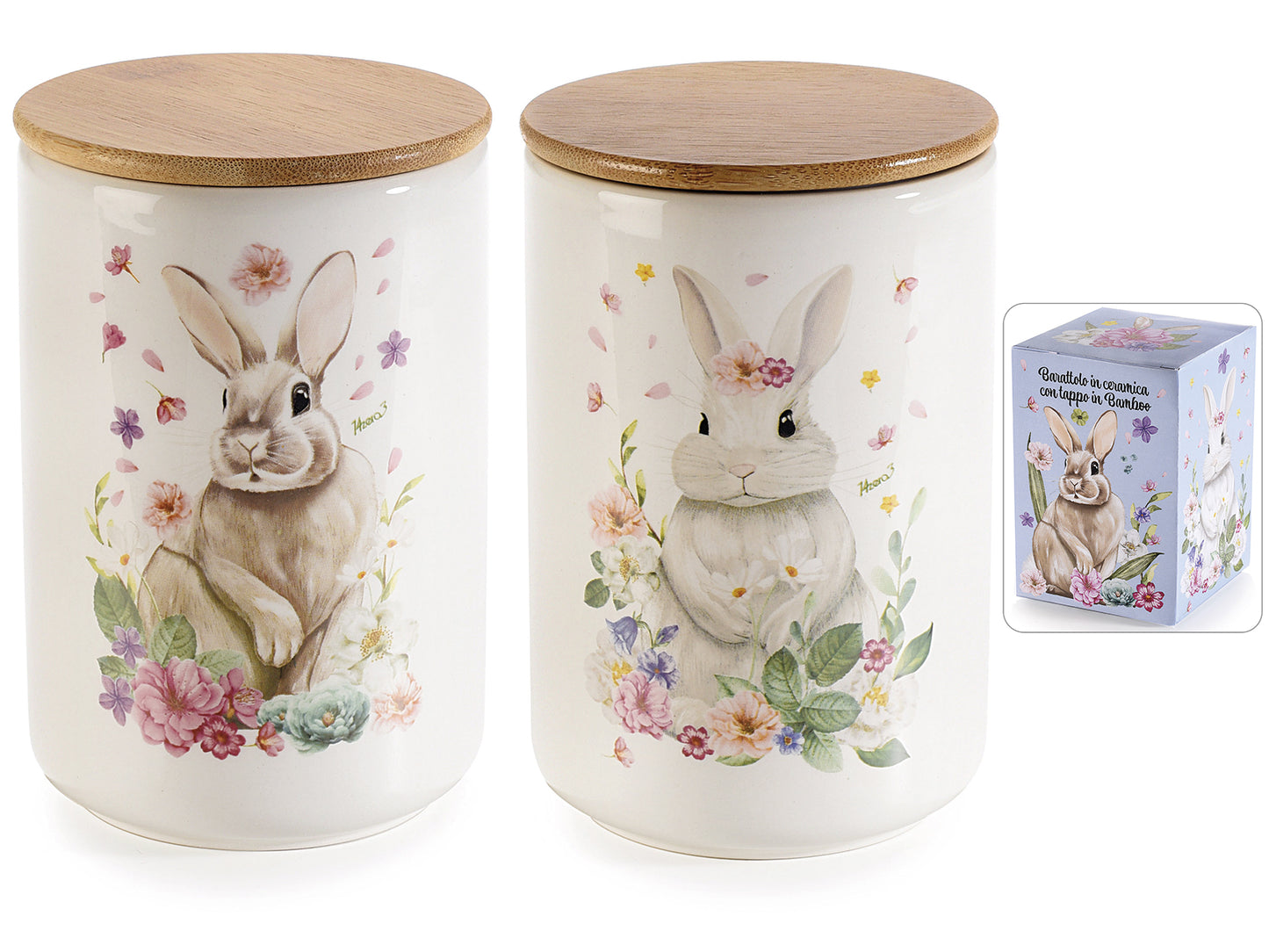 2 Voorraadpotten konijnen