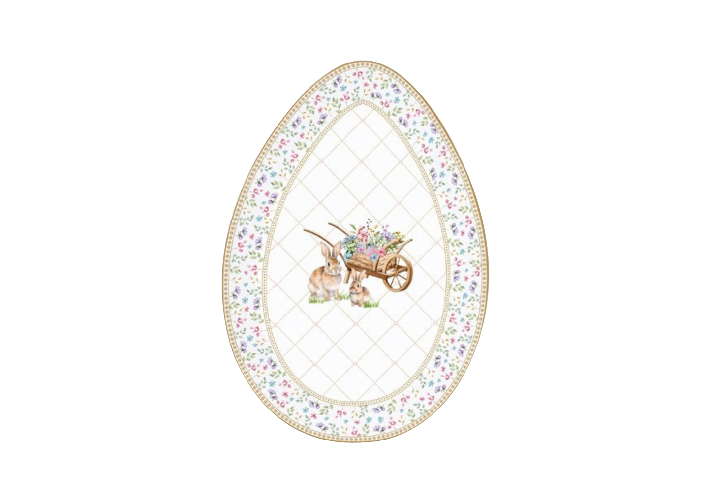 Bord ei-vorm 30 x 21cm - Spring Bloom