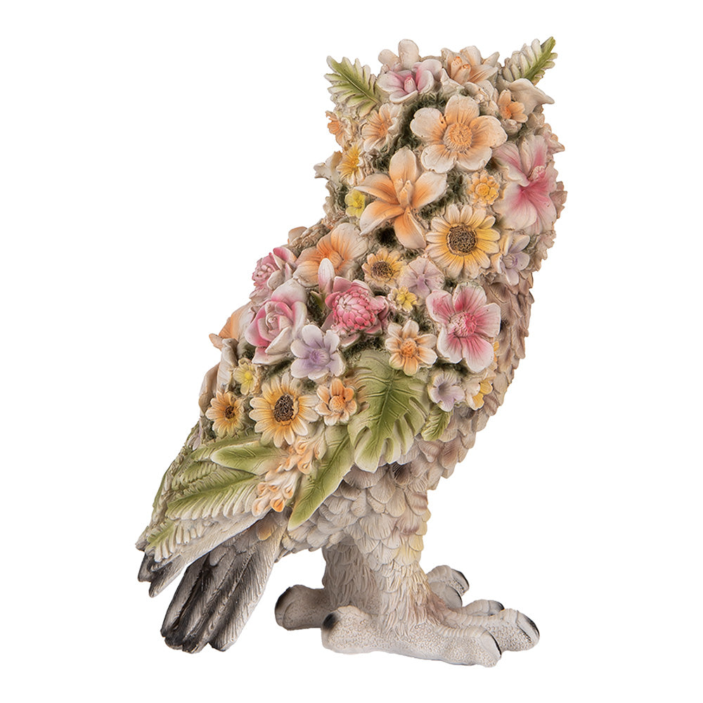 Uil met bloemen 31cm - Clayre & Eef