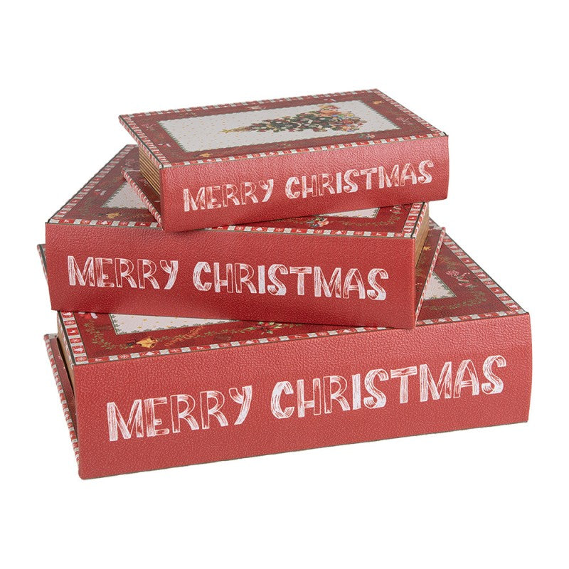Opbergdoos, Boeken, Decoratie, Rood, Clayre&Eef,