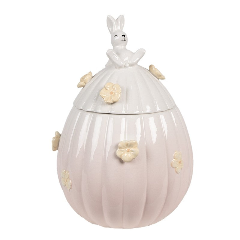 Voorraadpot bloemen 23cm - Clayre & Eef