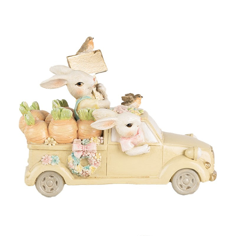 Bloemen, Auto, Geel, Clayre&Eef