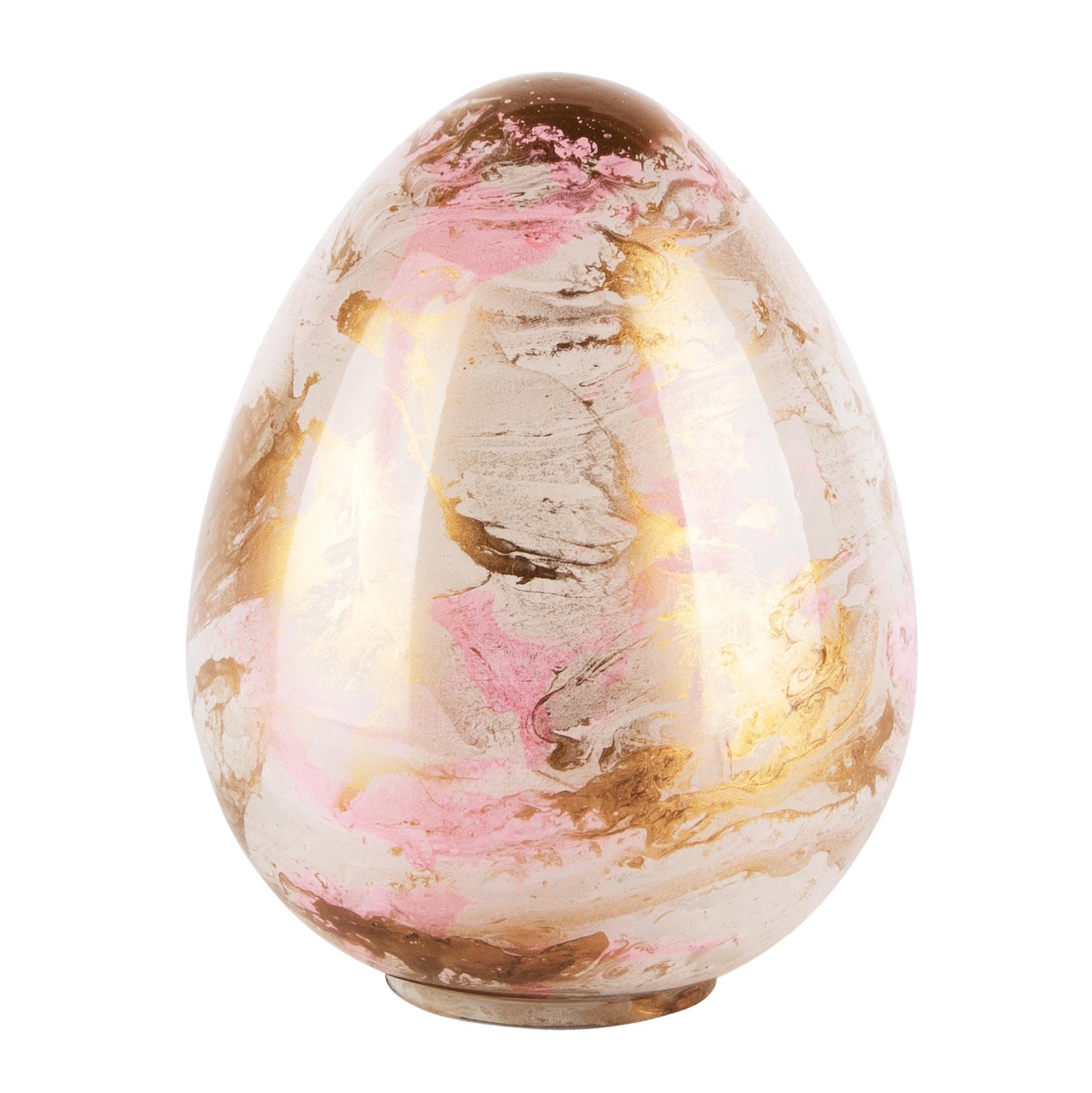 Deco Ei Roze Glas 15cm - Dekoratief
