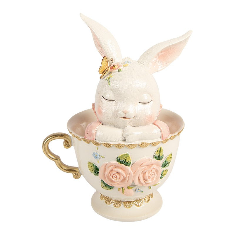 Decoratief kopje met konijntje 22cm - Clayre & Eef