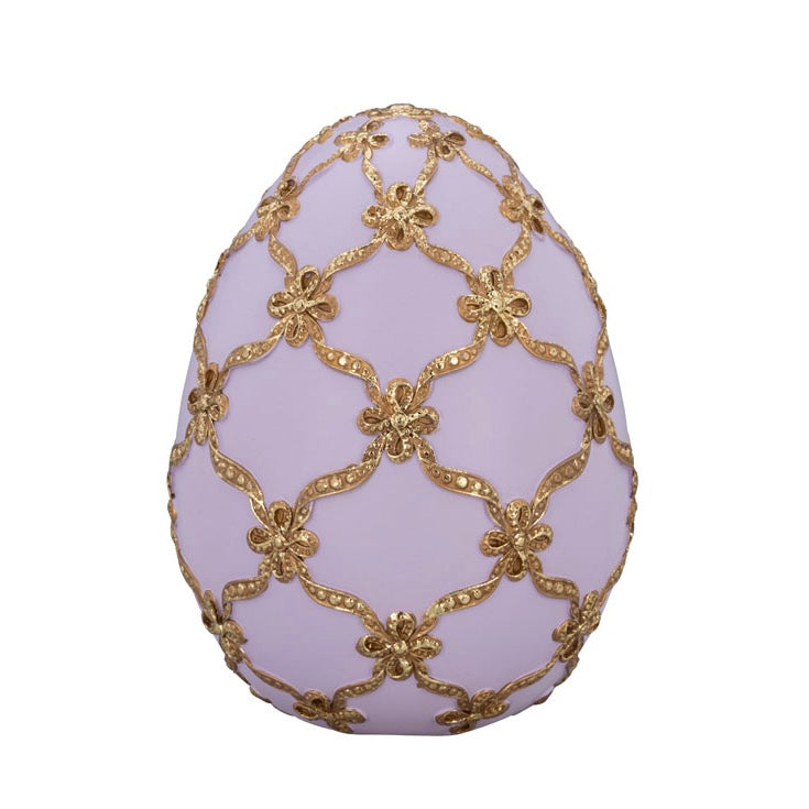 Decoratie Ei Goud Lint - Roze