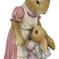 Beeld Konijn Bruin Roze - Clayre & Eef