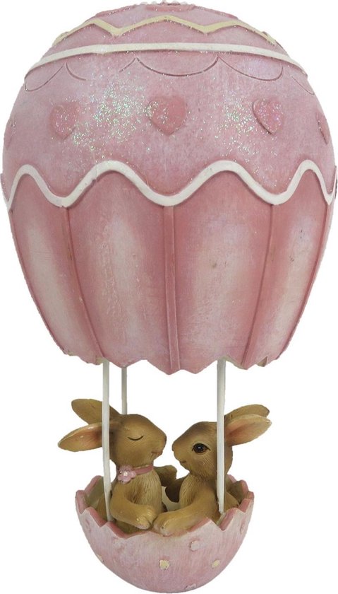 Beeld Konijn 19 cm Roze - Clayre & Eef