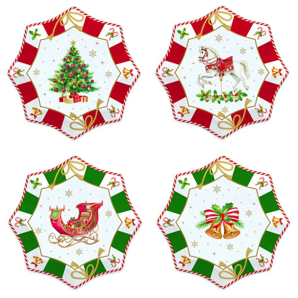 Set 4 dessert borden Ø 16cm - Christmas Tale