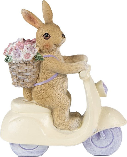 decoratie Konijn scooter - Clayre & Eef