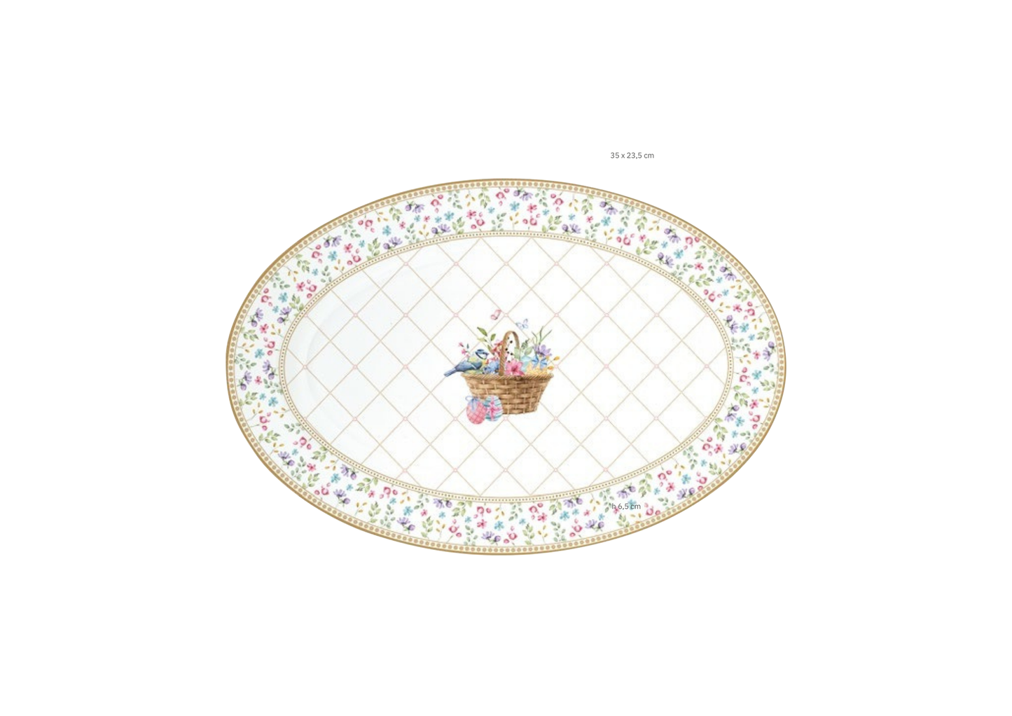 Serveerbord 35 x 23,5cm - Spring Bloom