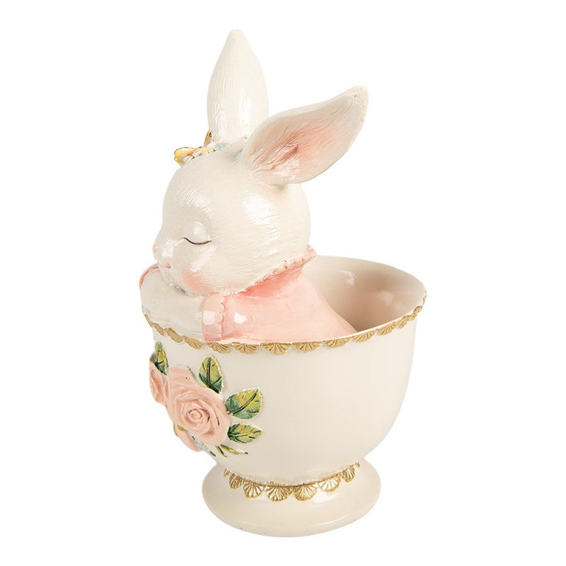 Decoratief kopje met konijntje 22cm - Clayre & Eef