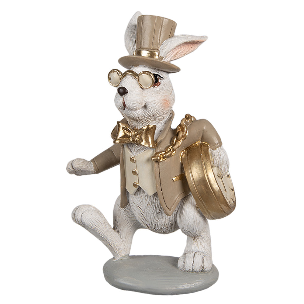 Konijn Beige Klok 14cm - Clayre & Eef