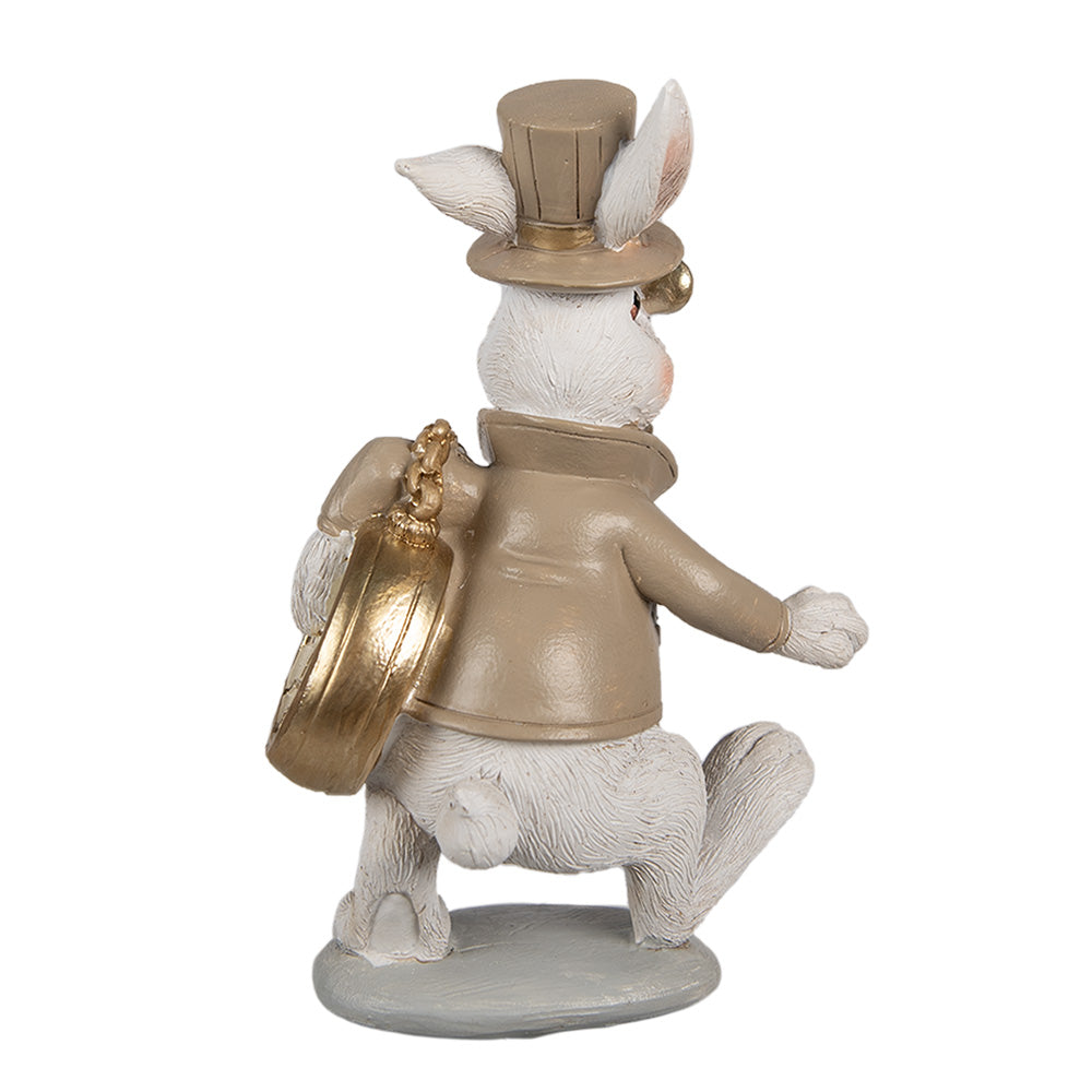 Konijn Beige Klok 14cm - Clayre & Eef