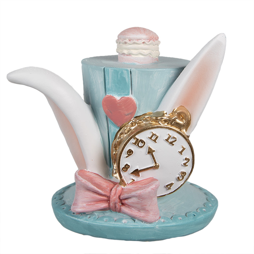 Decoratie Hoed blauw 9cm - Clayre & Eef