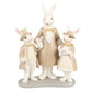 Beeld Konijn met 2 Kindjes Beige Goud 21cm - Clayre & Eef