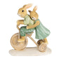 Beeld Konijnen Fiets Groen 14 cm - Clayre & Eef