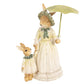 Beeld Konijn Mama Paraplu Groen 21cm - Clayre & Eef