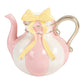 Kandelaar theepot roze 11cm - Clayre & Eef