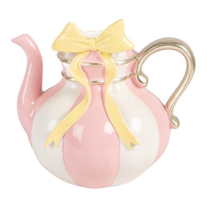 Kandelaar theepot roze 11cm - Clayre & Eef
