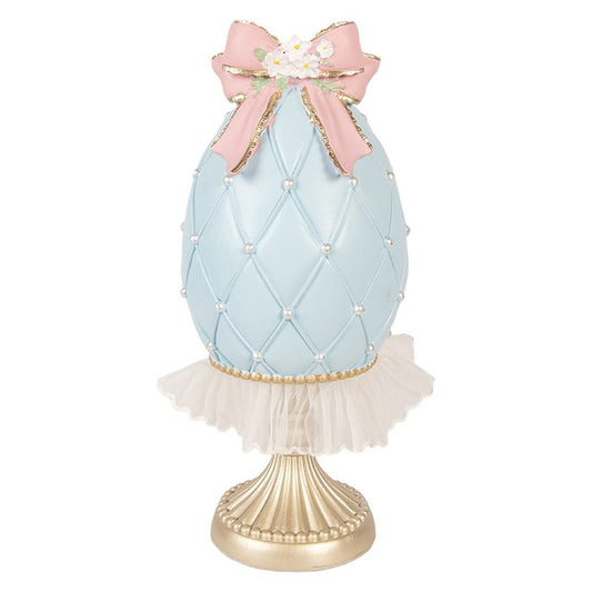 Decoratie ei blauw tutu 28cm - Clayre & Eef