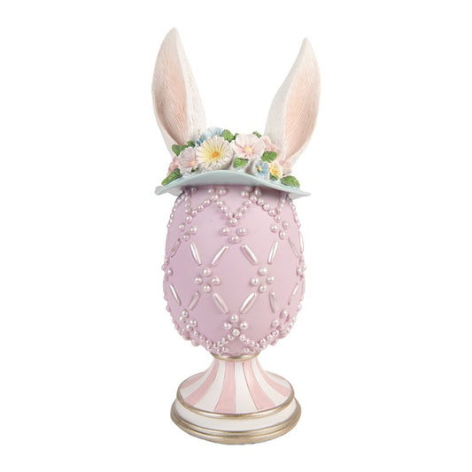 Decoratief ei paars met hoed 30cm - Clayre & Eef