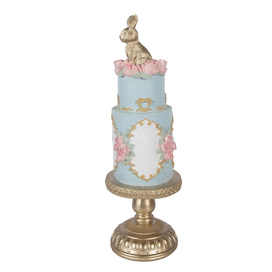 Decoratie taart konijn blauw 37cm - Clayre & Eef