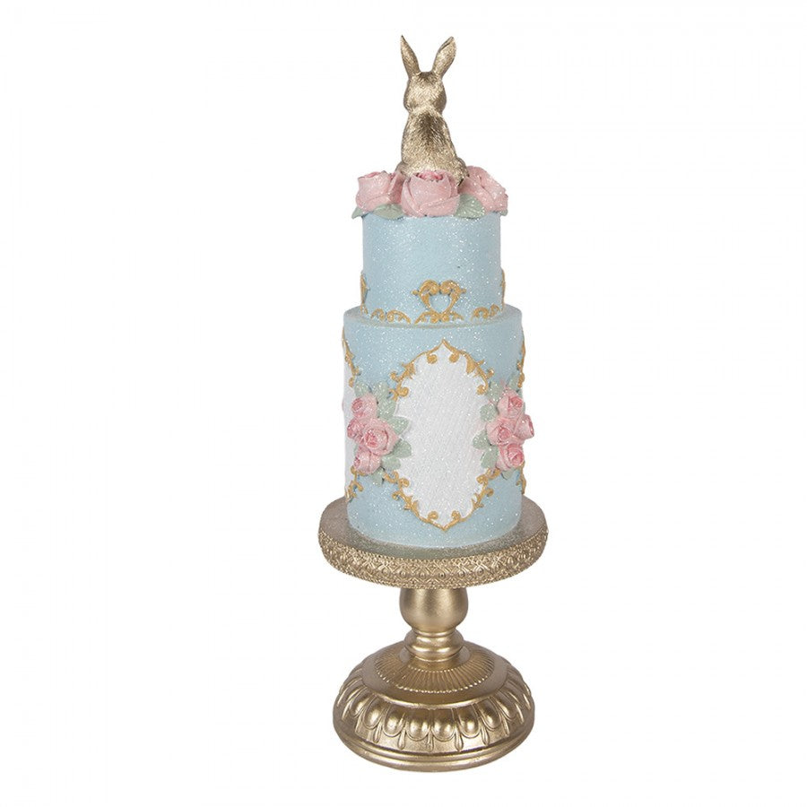 Decoratie taart konijn blauw 37cm - Clayre & Eef