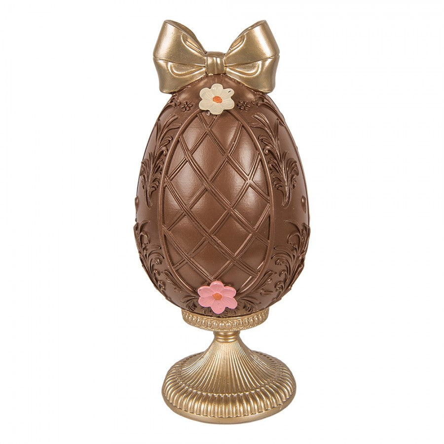Decoratie ei chocolade konijn 26cm - Clayre & Eef