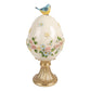 Decoratie ei met bloemen en vogel 33cm - Clayre & Eef