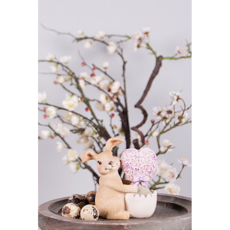 Beeld Konijn Bos Bloemen 12 CM - Clayre & Eef