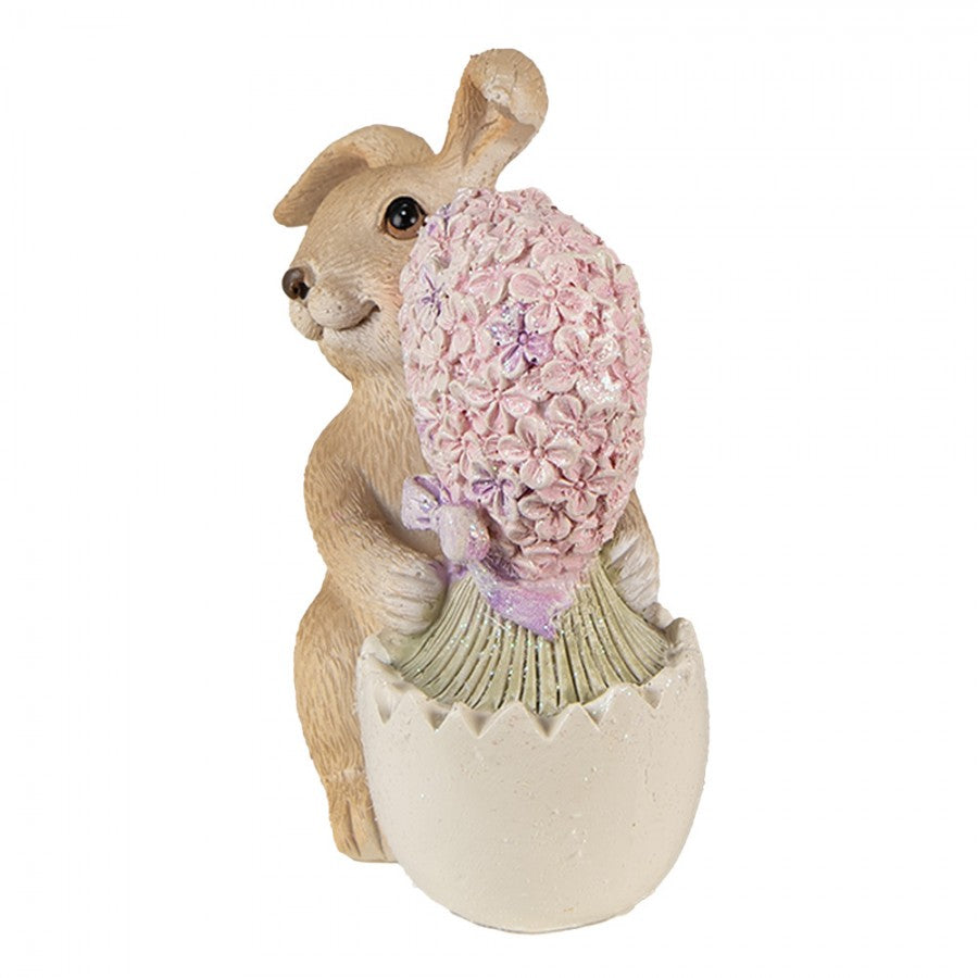 Beeld Konijn Bos Bloemen 12 CM - Clayre & Eef