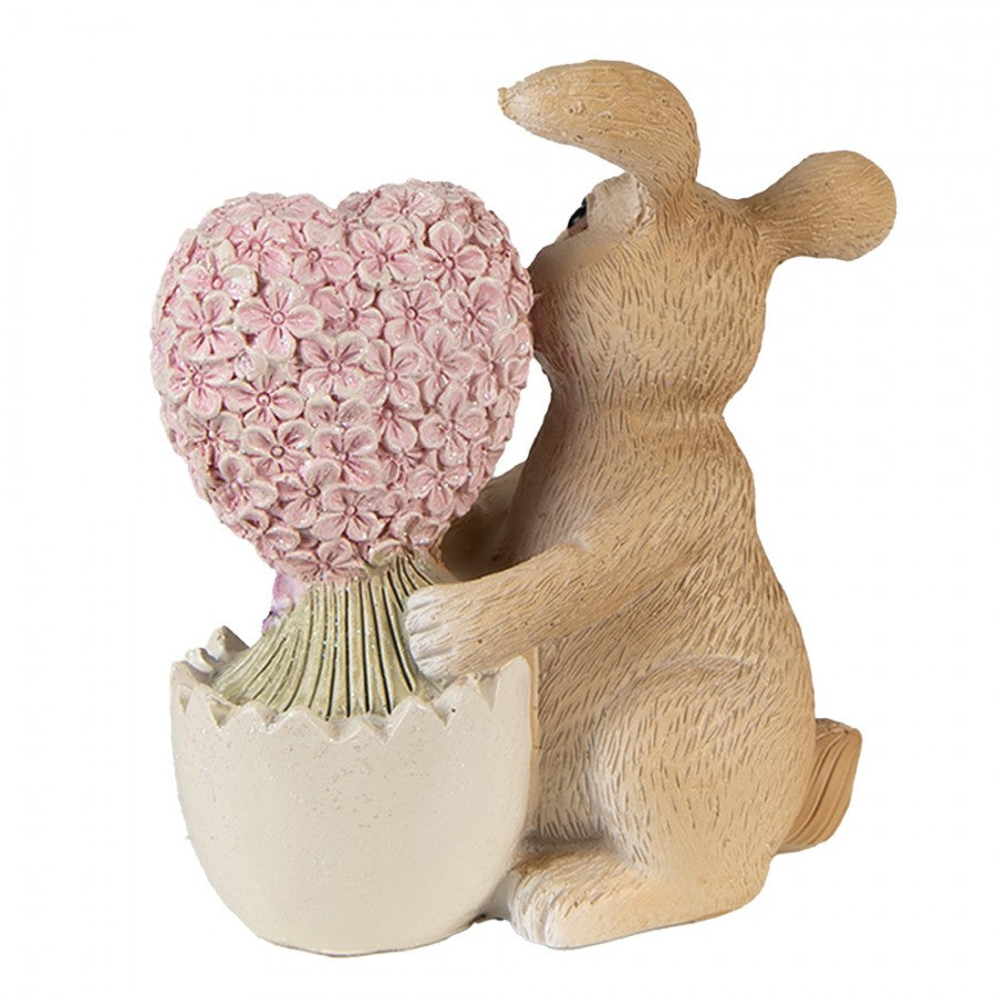 Beeld Konijn Bos Bloemen 12 CM - Clayre & Eef