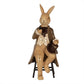 Beeld Konijn Kruk Bruin 20 cm- Clayre & Eef