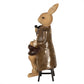 Beeld Konijn Kruk Bruin 20 cm- Clayre & Eef