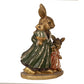 Beeld Konijn Mama 2 Kinderen Goud Groen 19cm - Clayre & Eef