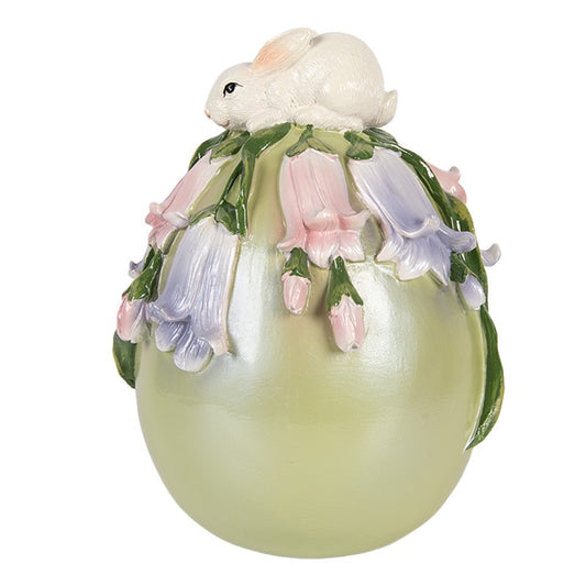 Decoratie konijn op ei 17cm - Clayre & Eef