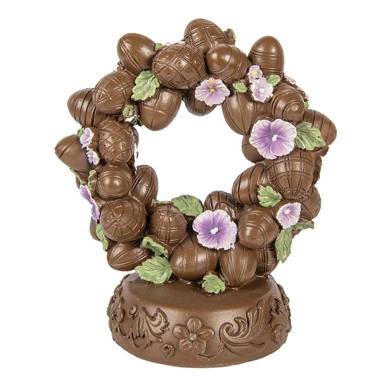 Decoratie chocolade ei krans 19cm - Clayre & Eef