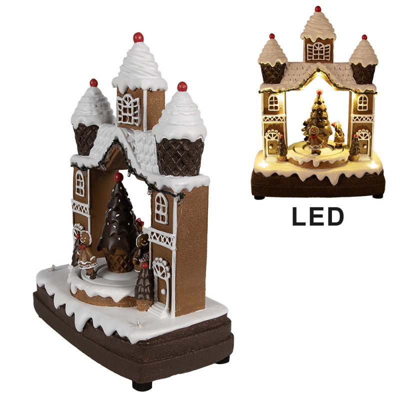 Gingerbread Huis Led & muziek- Clayre & Eef